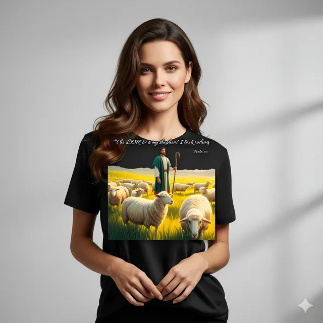 The Lord Is My Shepherd — Psalm 23:1 Christian t-shirt design